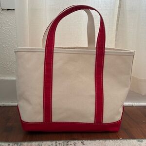 LL Bean Boat and Tote Red & Cream